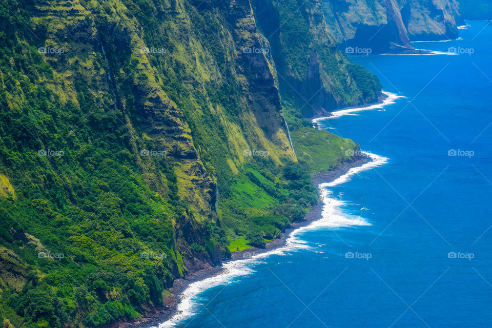 Kohala valley-view from helicopter