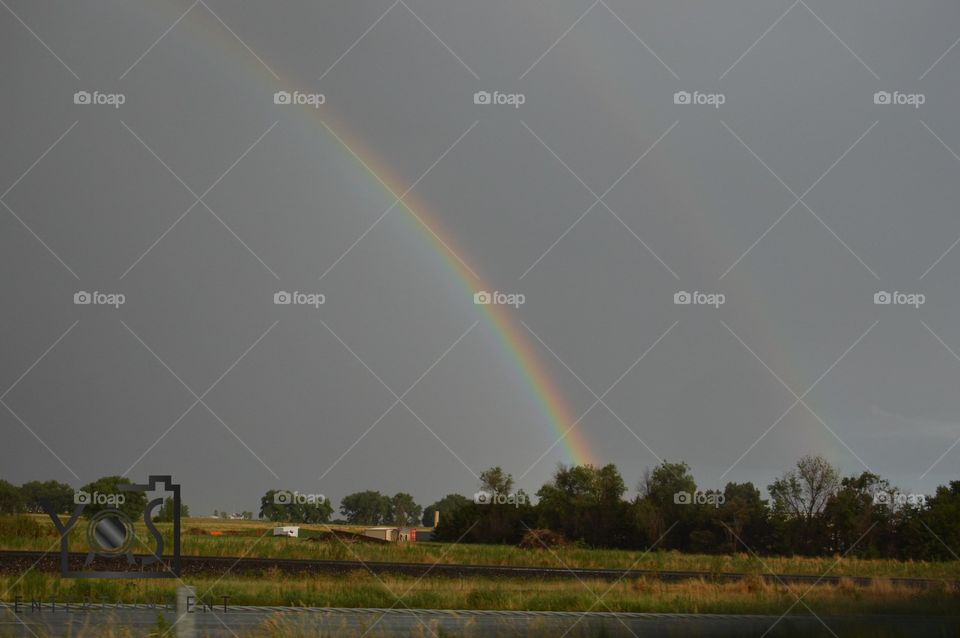 Rainbow, Landscape, No Person, Water, Storm