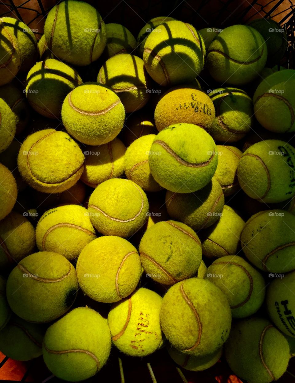 Abundance of tennis ball
