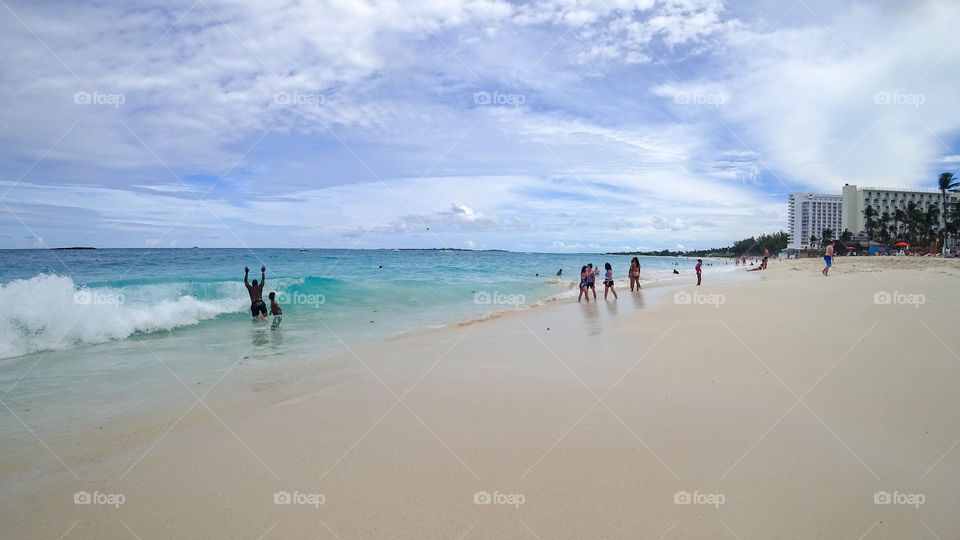 Fun in the Caribbean Sea at Atlantis in The Bahamas