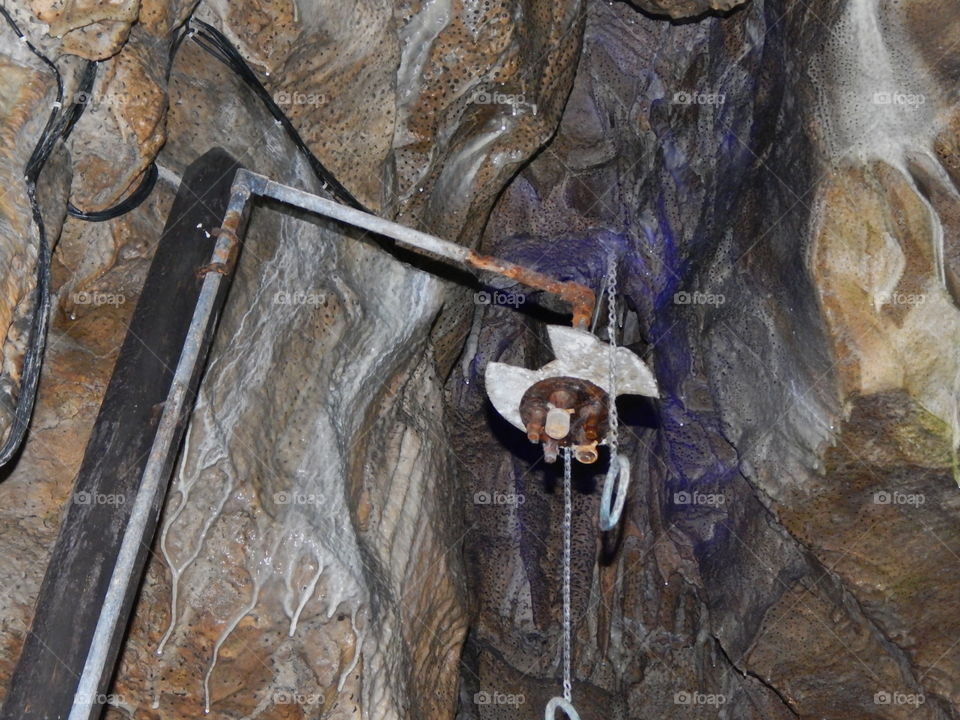 Poole cavern old lamp