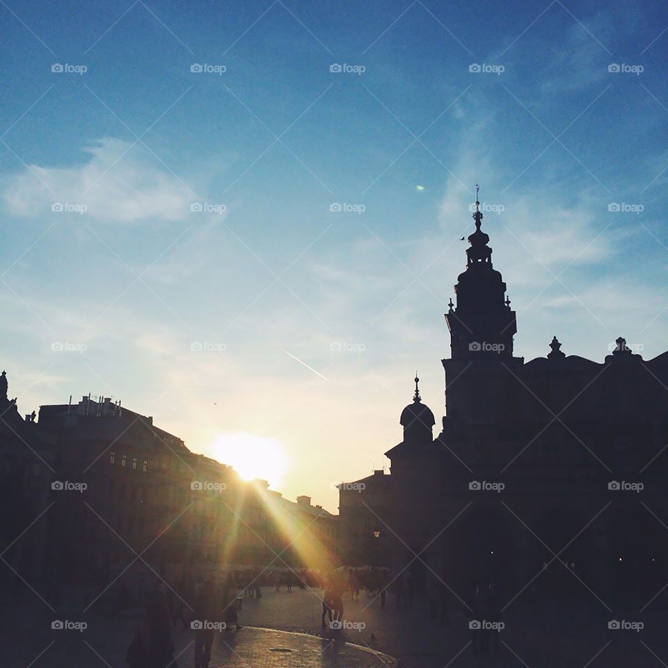 Sunset in Krakow