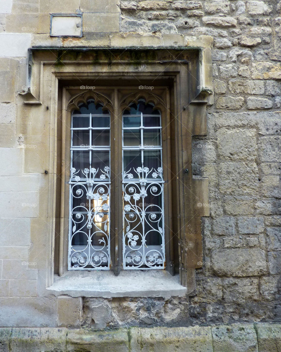 window cotswold-stone wrought-iron by lizajones