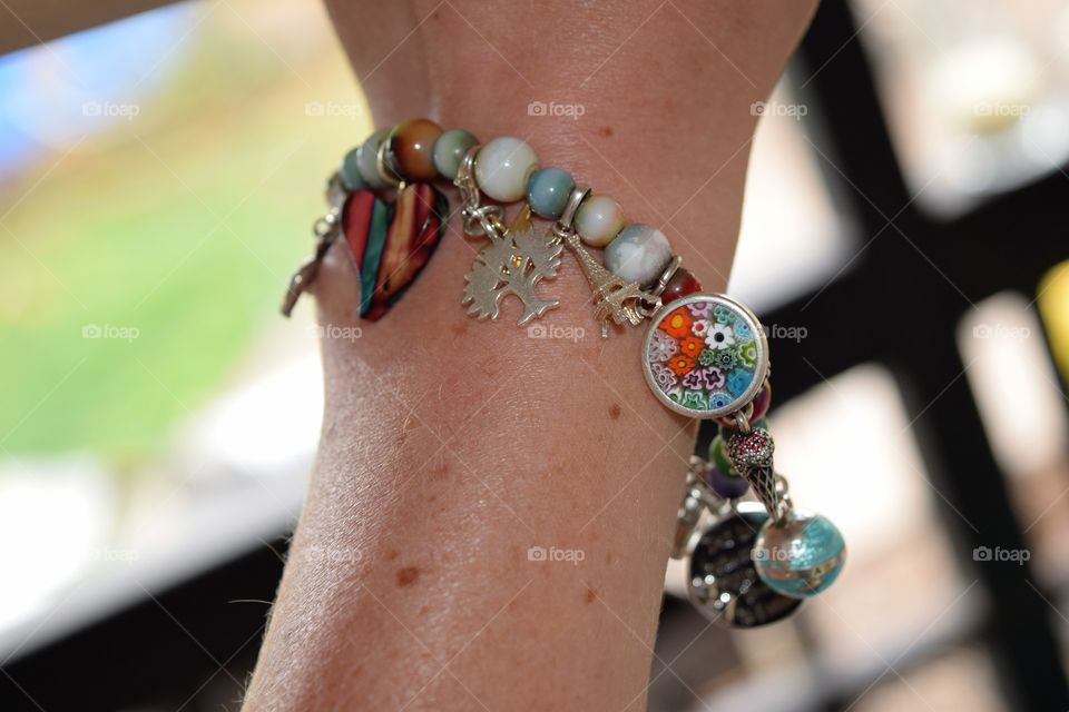 Bracelet Made From Travel charms
