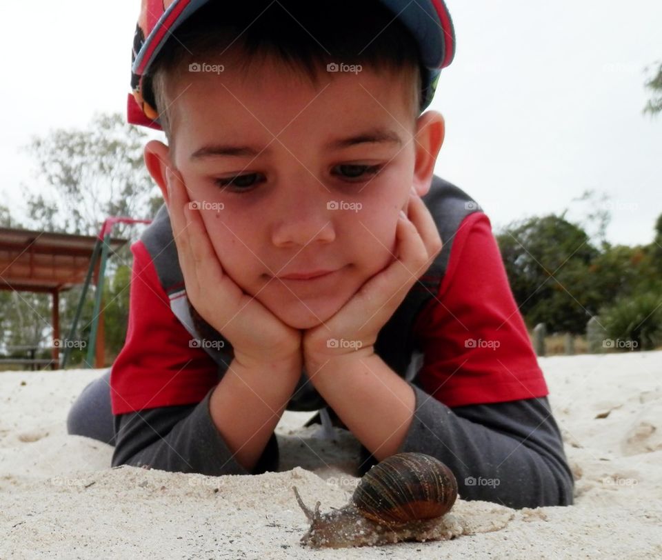 Boy With Snail