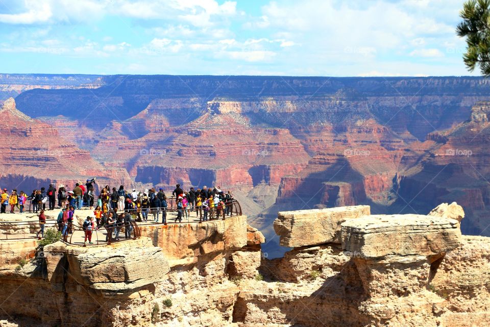 Tourists at the Grand Canyon