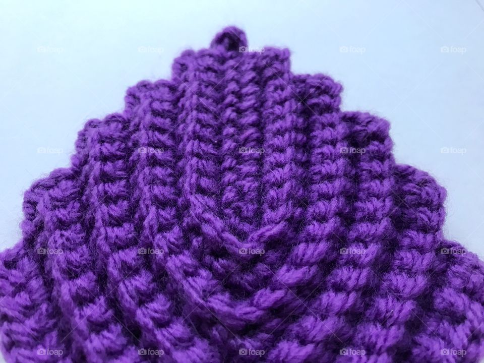 Purple knitted