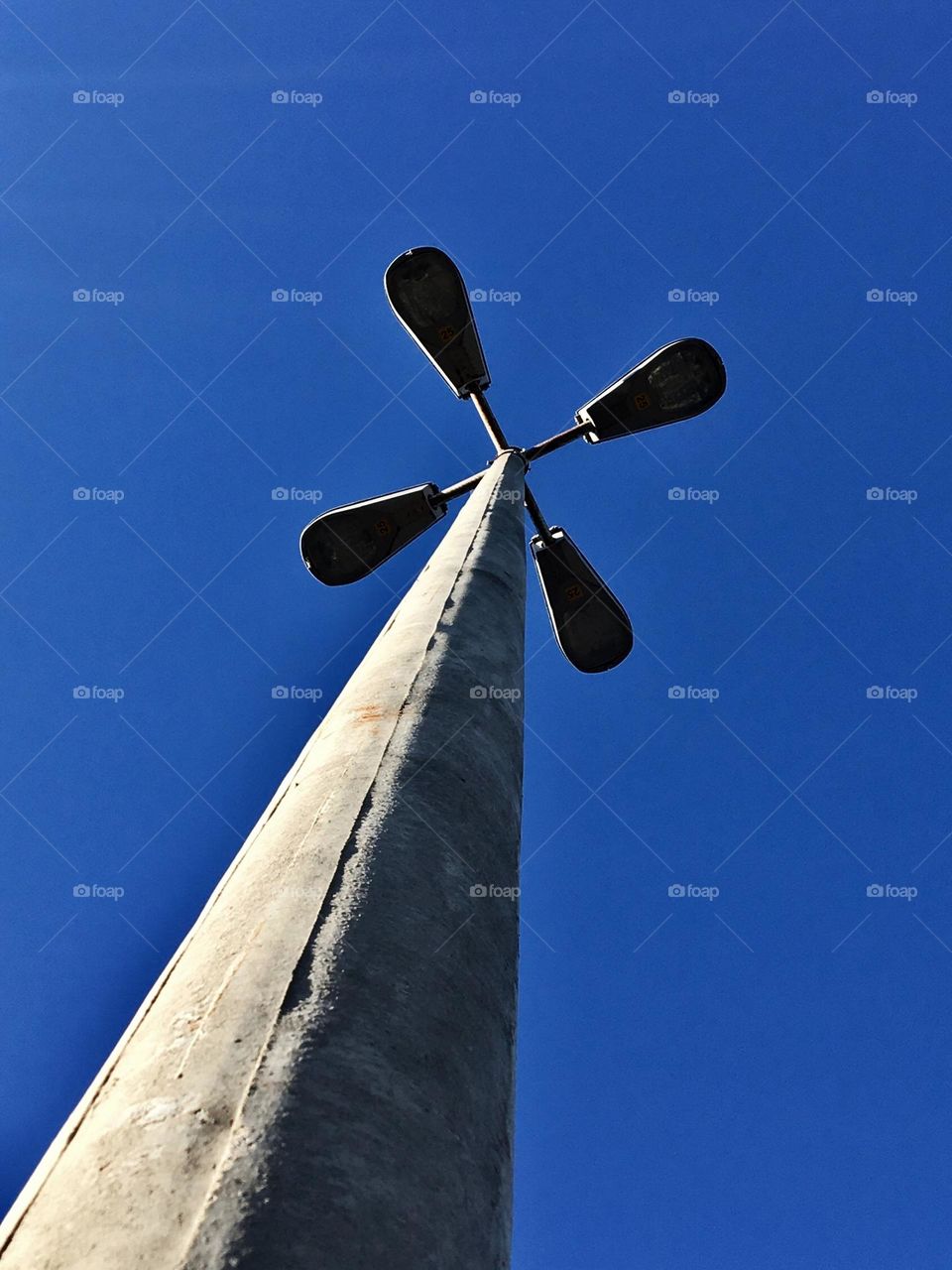 Poste de luz da praça 