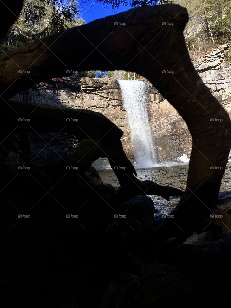 Hiking around Foster Falls in South Cumberland State  Park in Tennessee