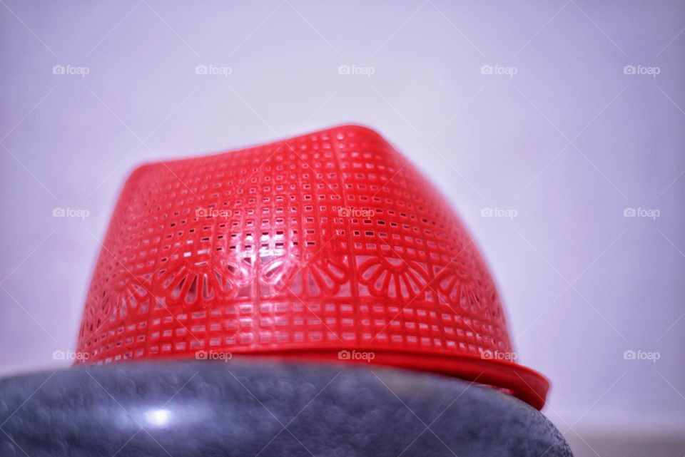 plastic basket in the kitchen