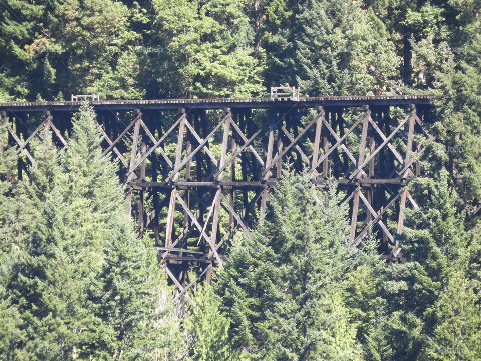 Wooden train tressel