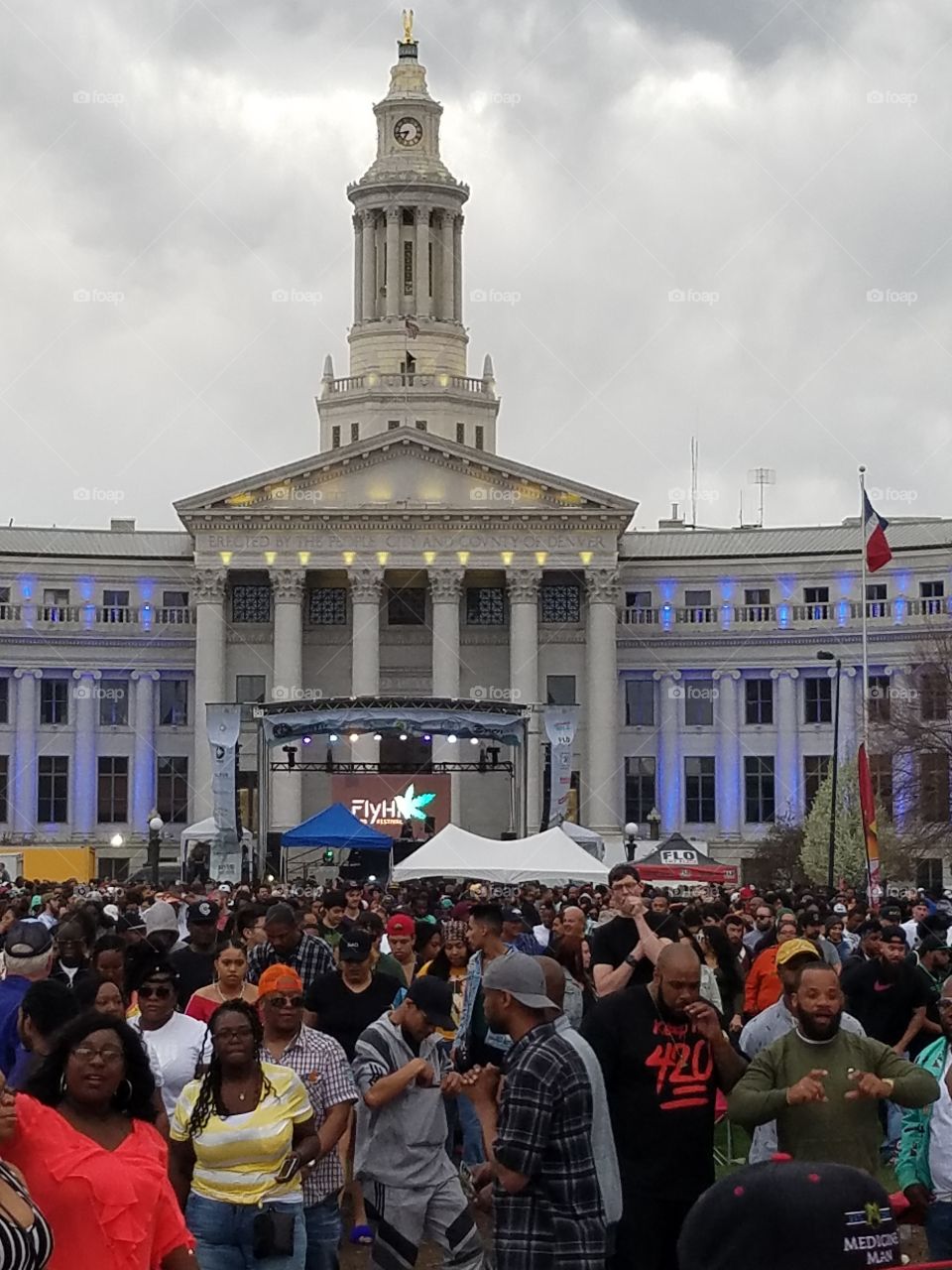 The 420 rally in April 20th in Denver, CO.  Set in front of the Denver city Capitol building and courthouse.