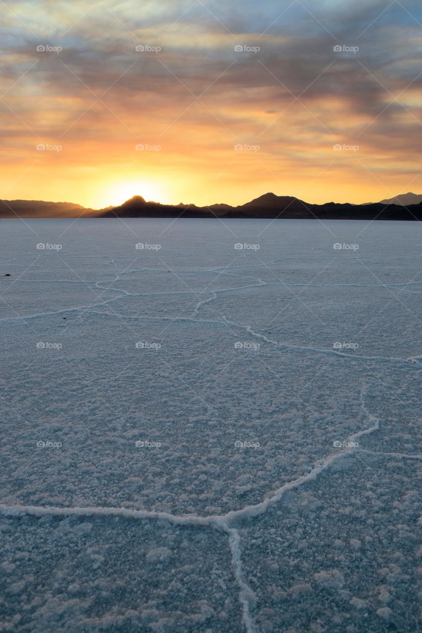 When you are on the salt flats in Utah, you have to take you shoes off and feel the rough texture underneath your feet
