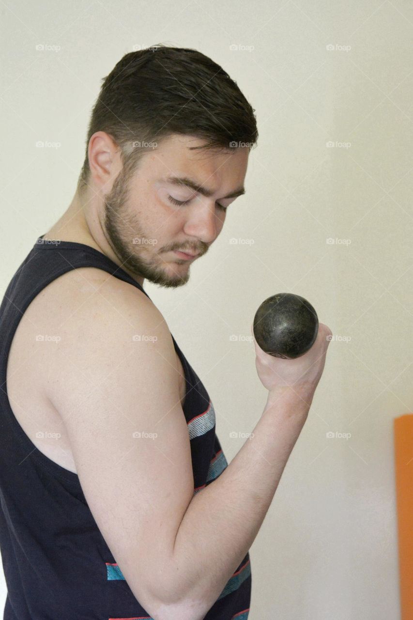 men training indoor