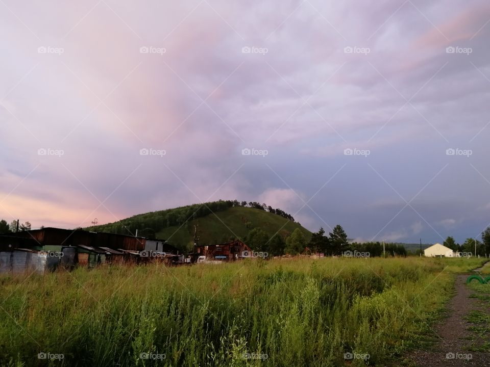 Сопка, закат.