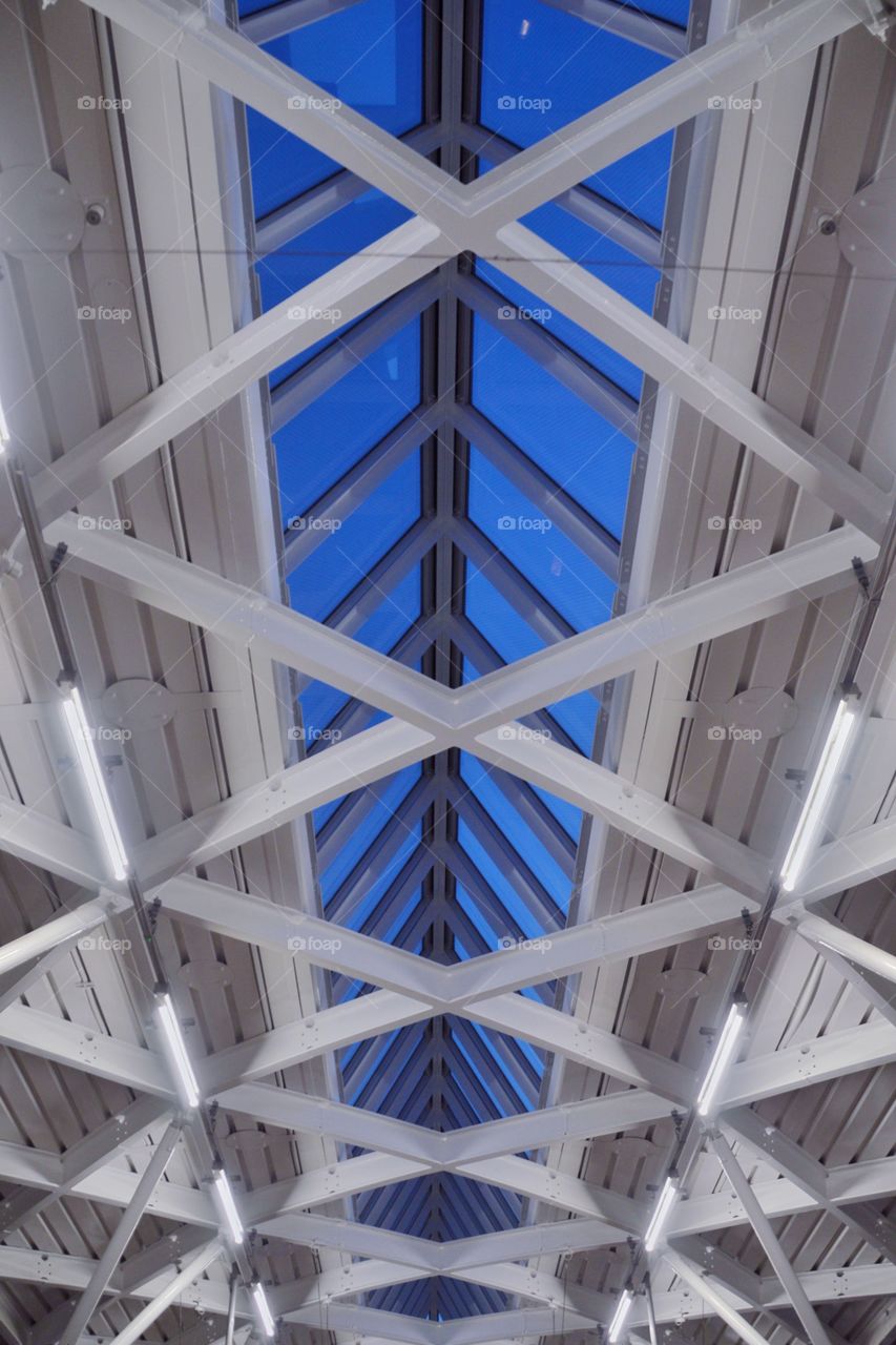 Monorail station ceiling