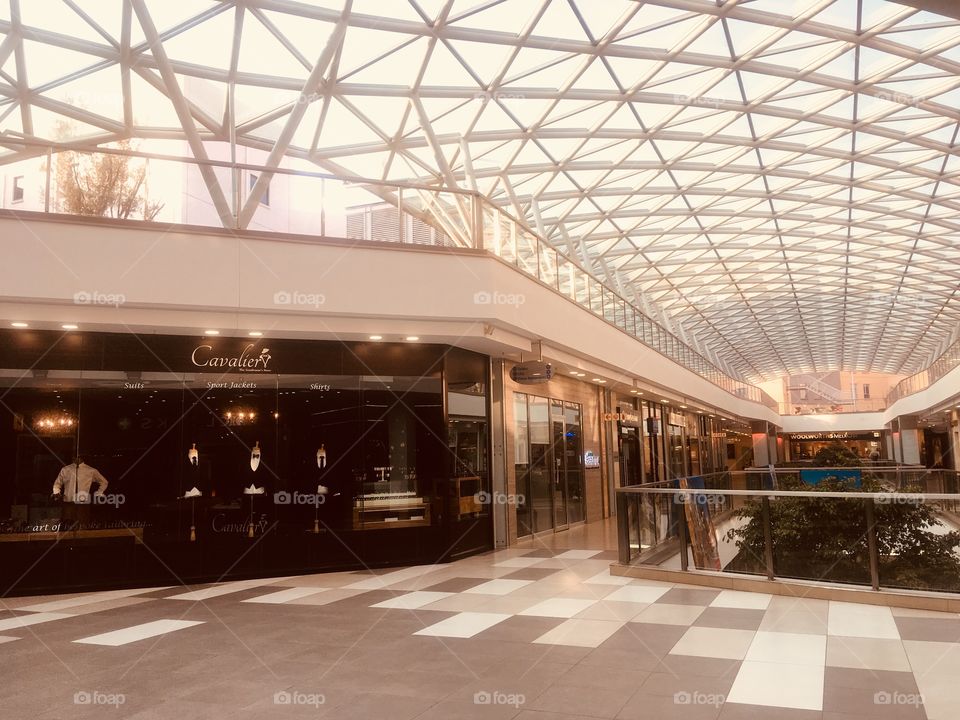 Melrose Arch precinct in Johannesburg, South Africa. Interior view in Spring.