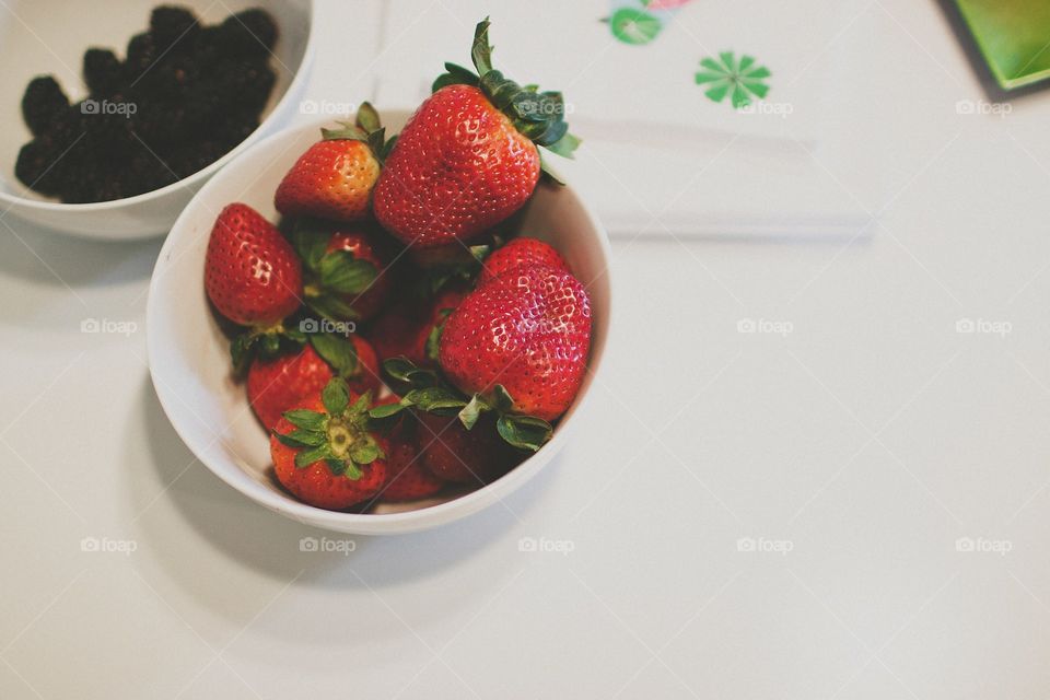 Bowl of strawberries