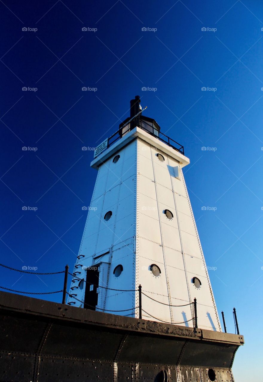 Ludington Lighthouse at Lake Michigan 