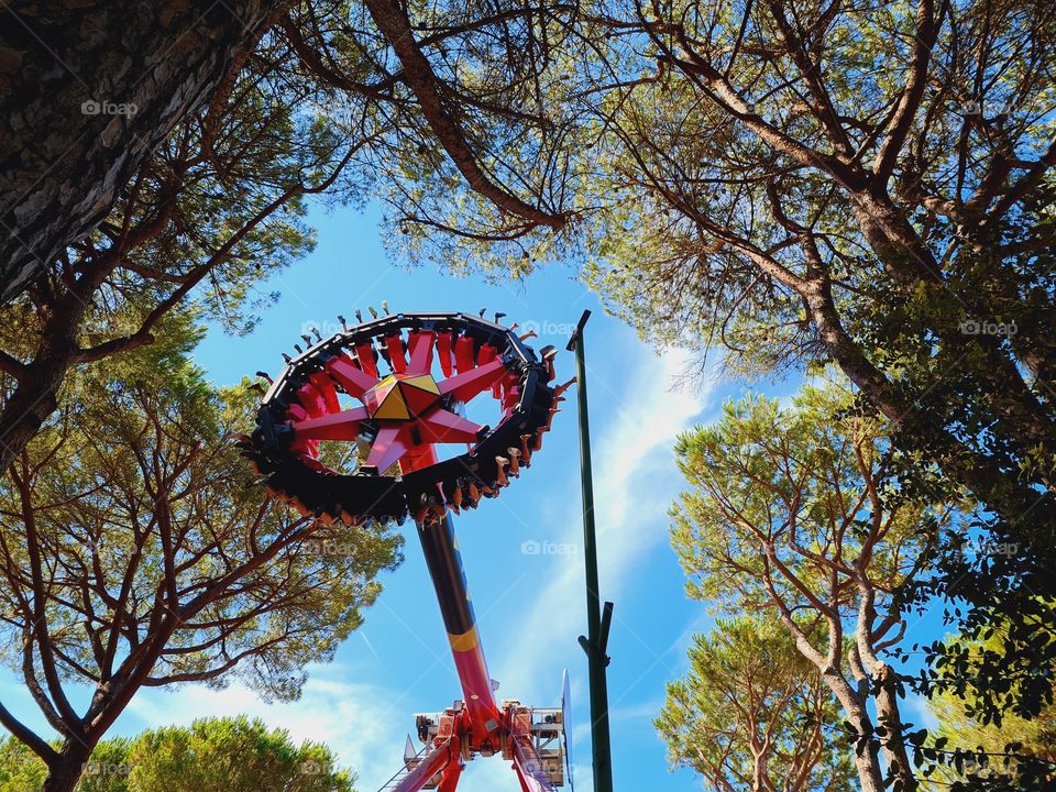 carousel swinging wheel in motion