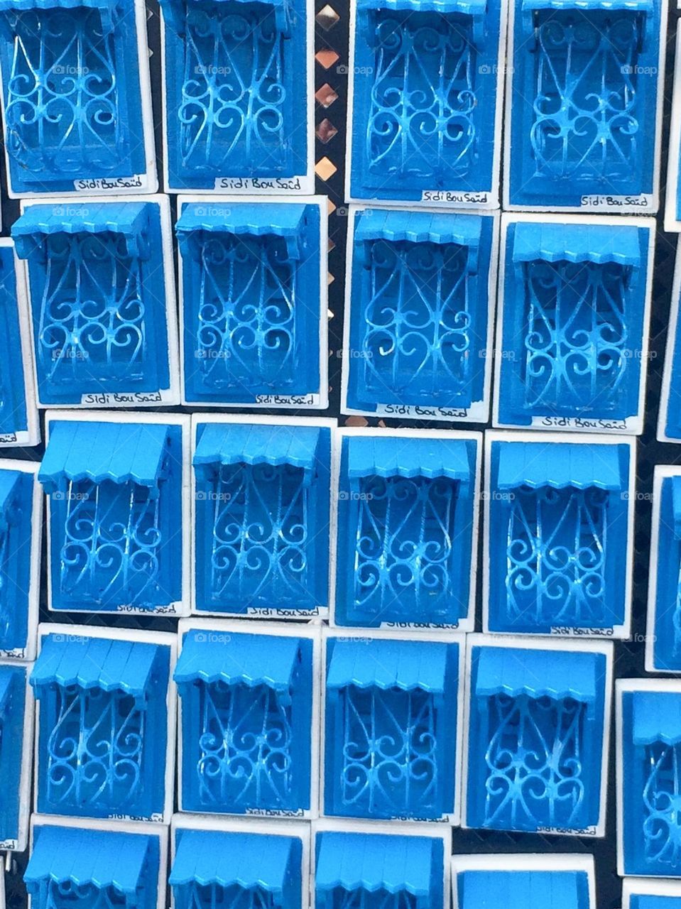 Rectangular blue windows