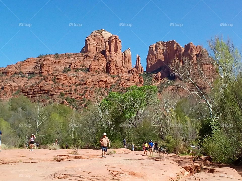 Mountain of rock formatio