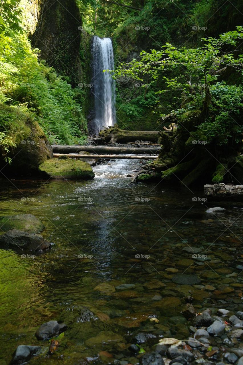 waterfall, water, river