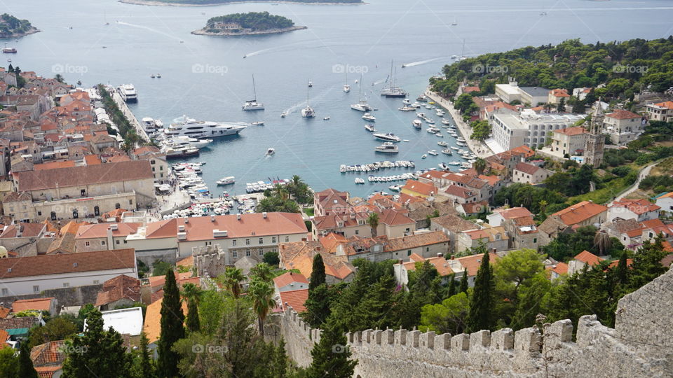 View from the fortress in hvar