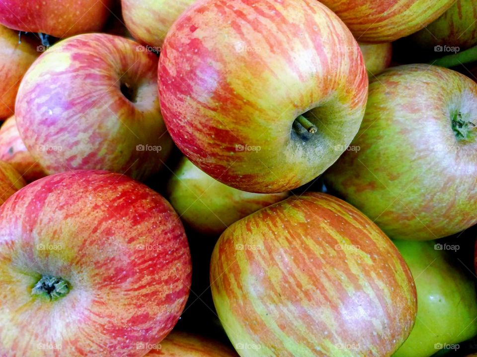 Above close view of apples.