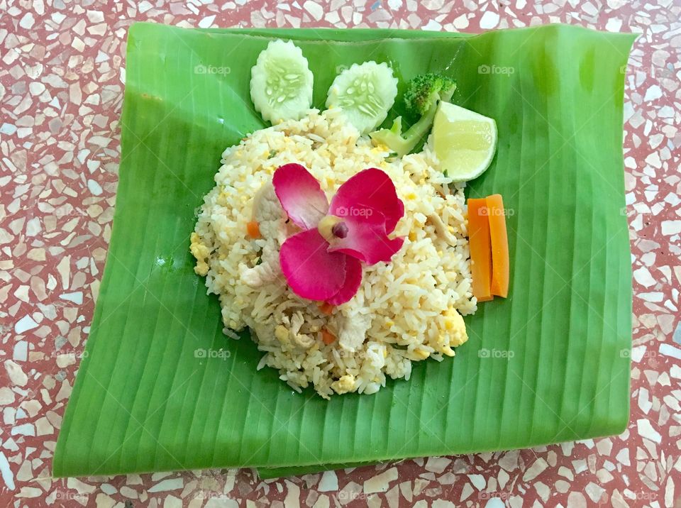 Pork fried rice ,thai food
