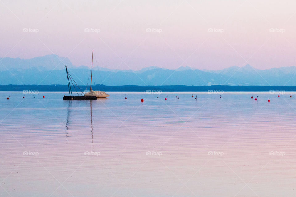 Pink sunset in Germany 