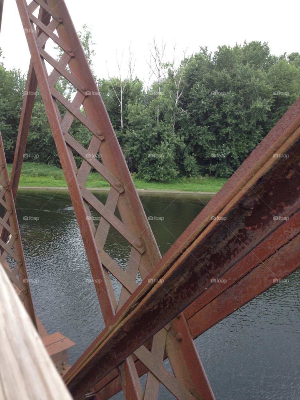 Railroad bridge crossing the Connecticut river
