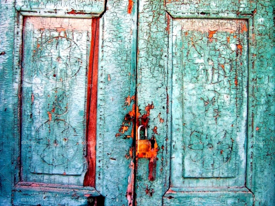 exit door old rust by merethe