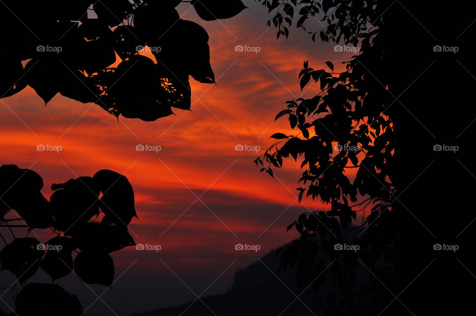 Sunset at the my village