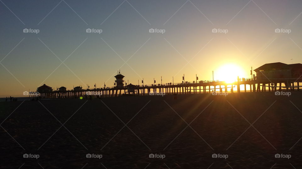 Sunset at the Huntington Beach Pier