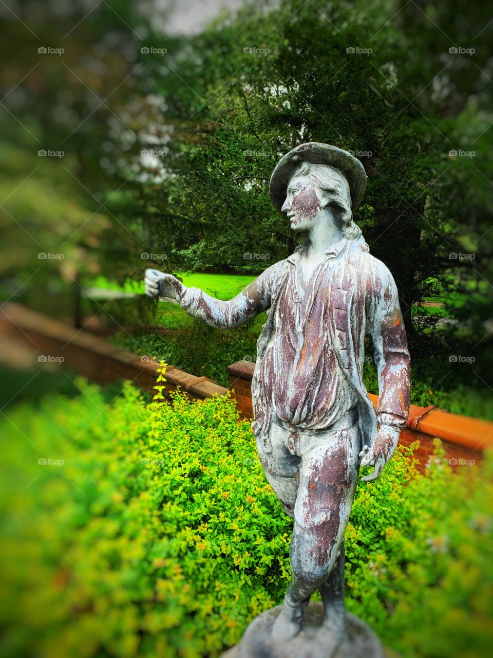 statue at a local park on a summer’s day