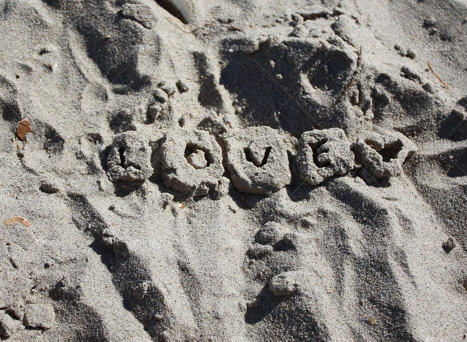 Sign on the beach 