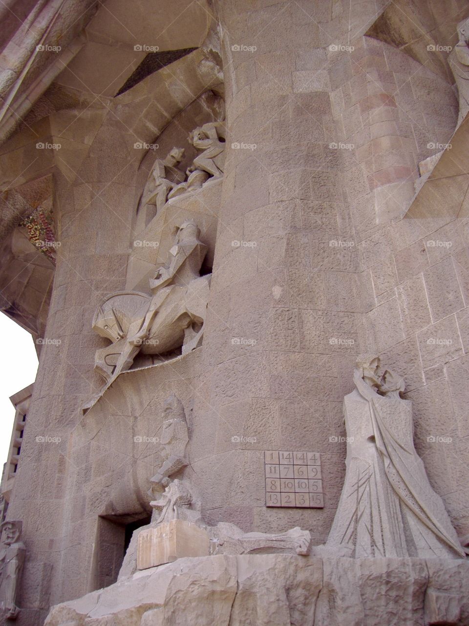 Facade sculpture elements of Sagrada Familia