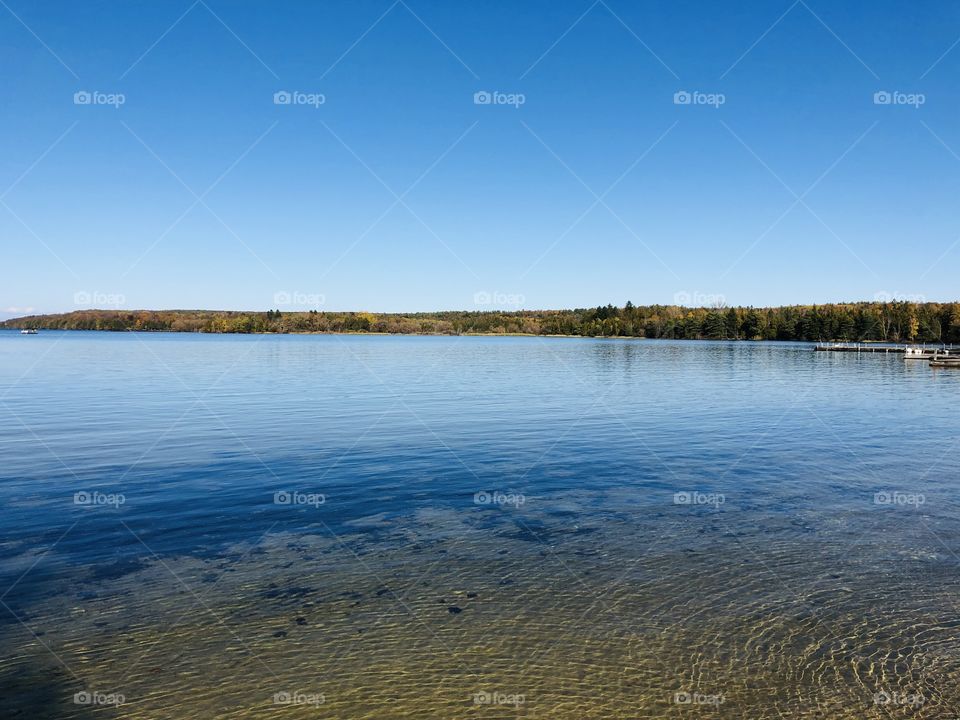Bay of Lake Michigan in Fish Creek, Wisconsin.