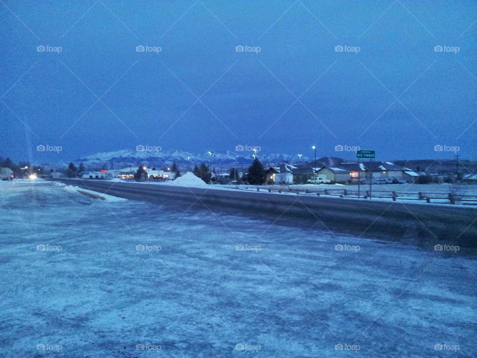 stop at Montana. Stream winter.