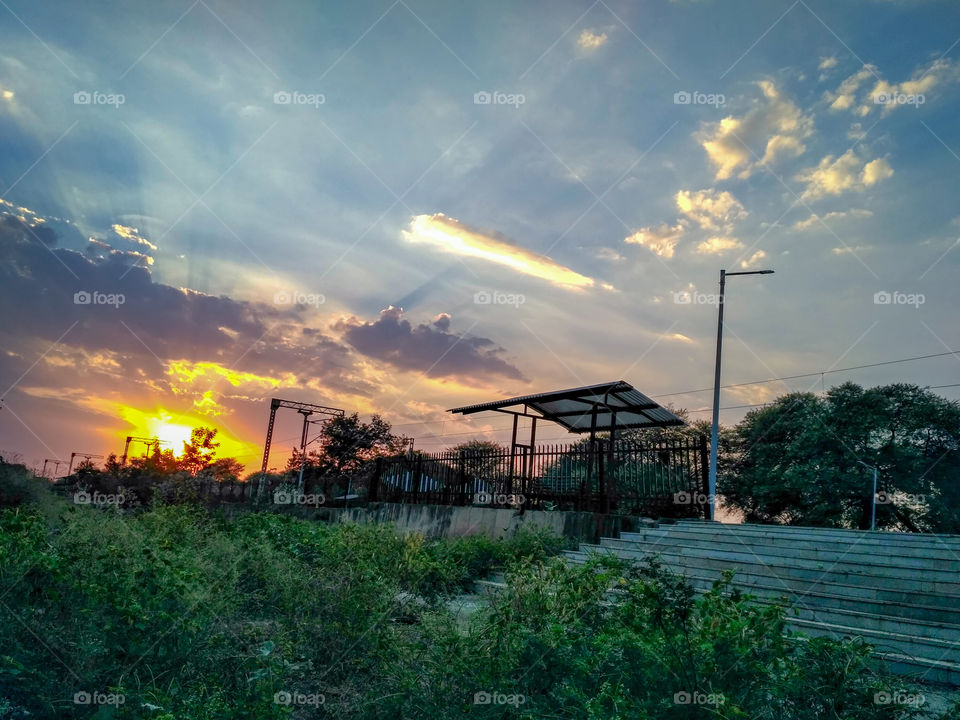 Radiant Sunset / RailRoad Sunset / The Golden Hour / Warm Evening / Memorable