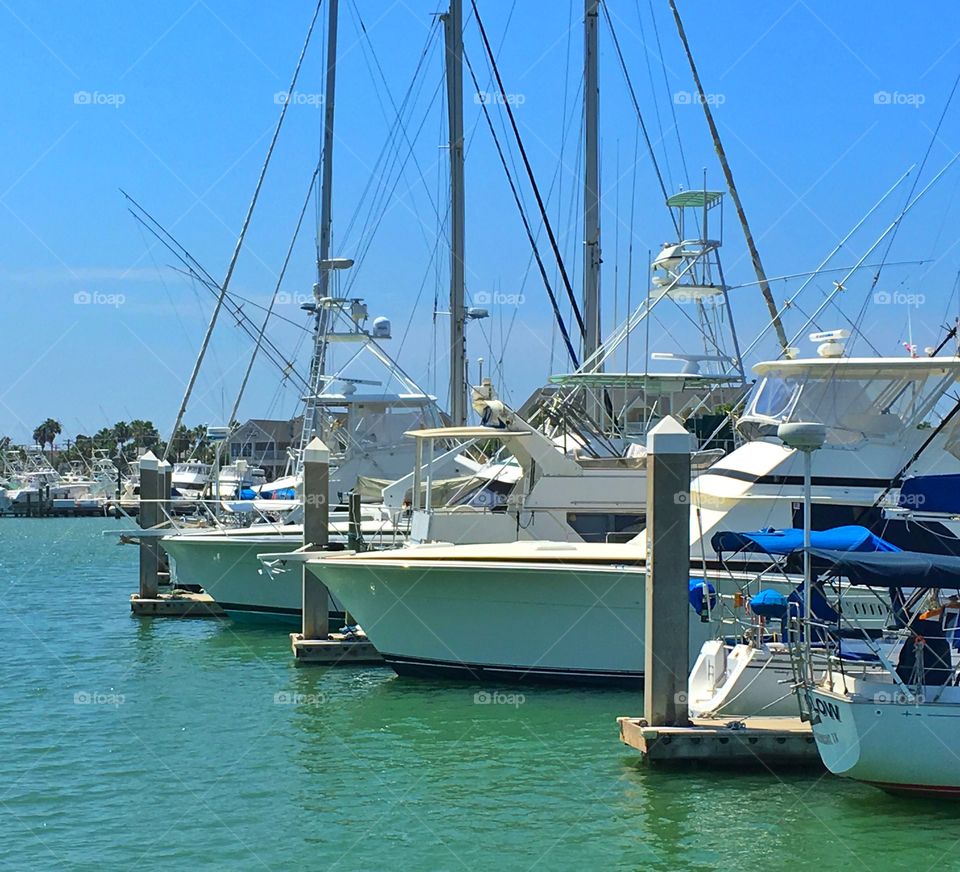 Marina in Port Aransas, Texas. 