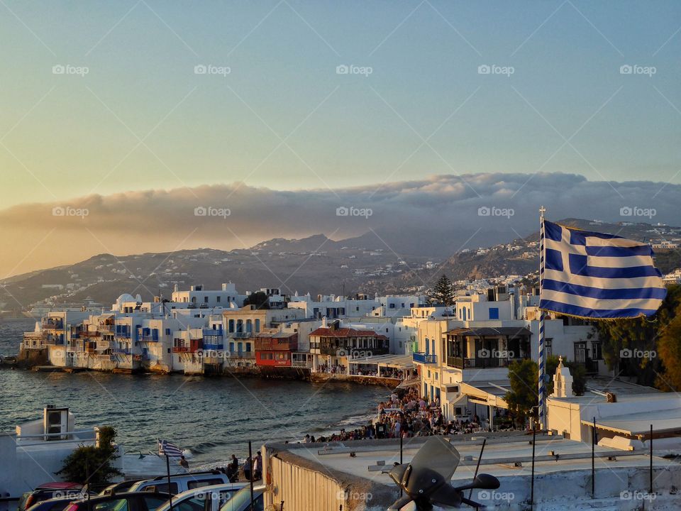 The Greek flag