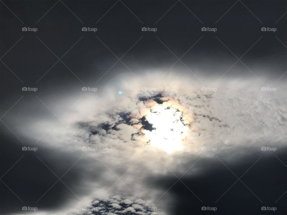 sun behind the clouds 