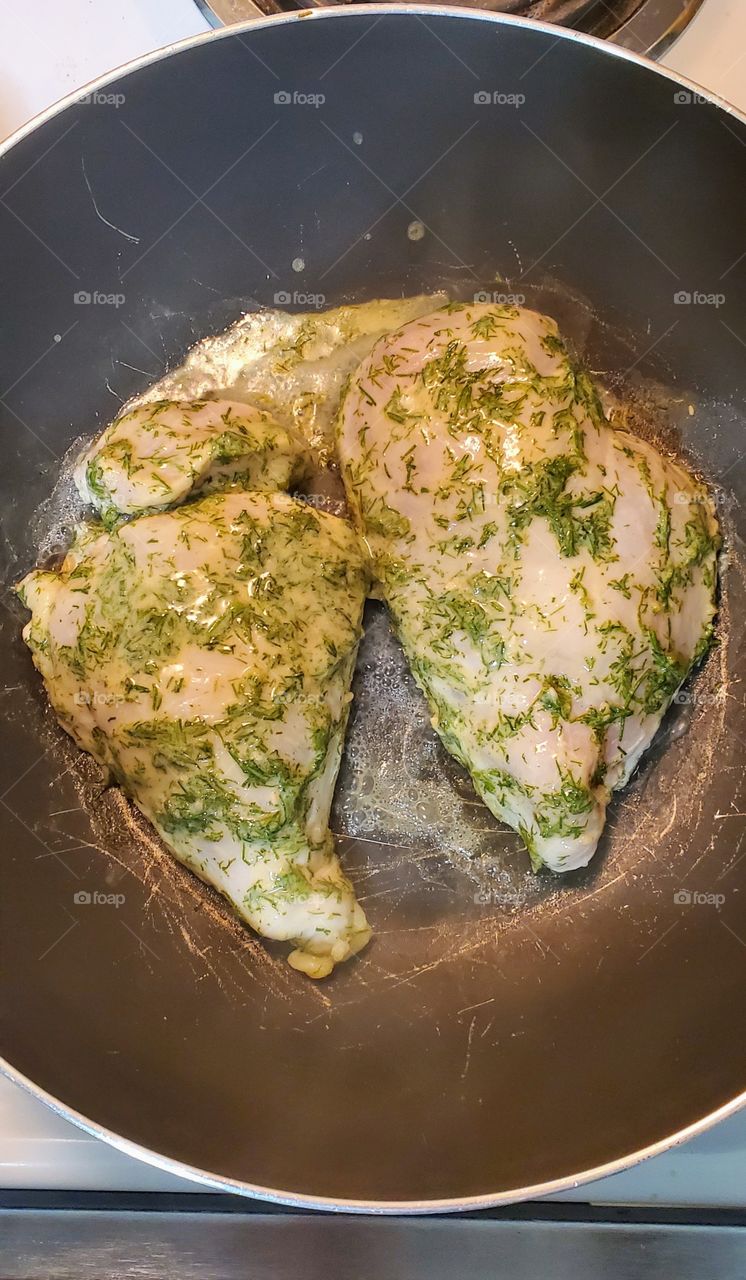 Healthy and delicious Dijon/Dill chicken
