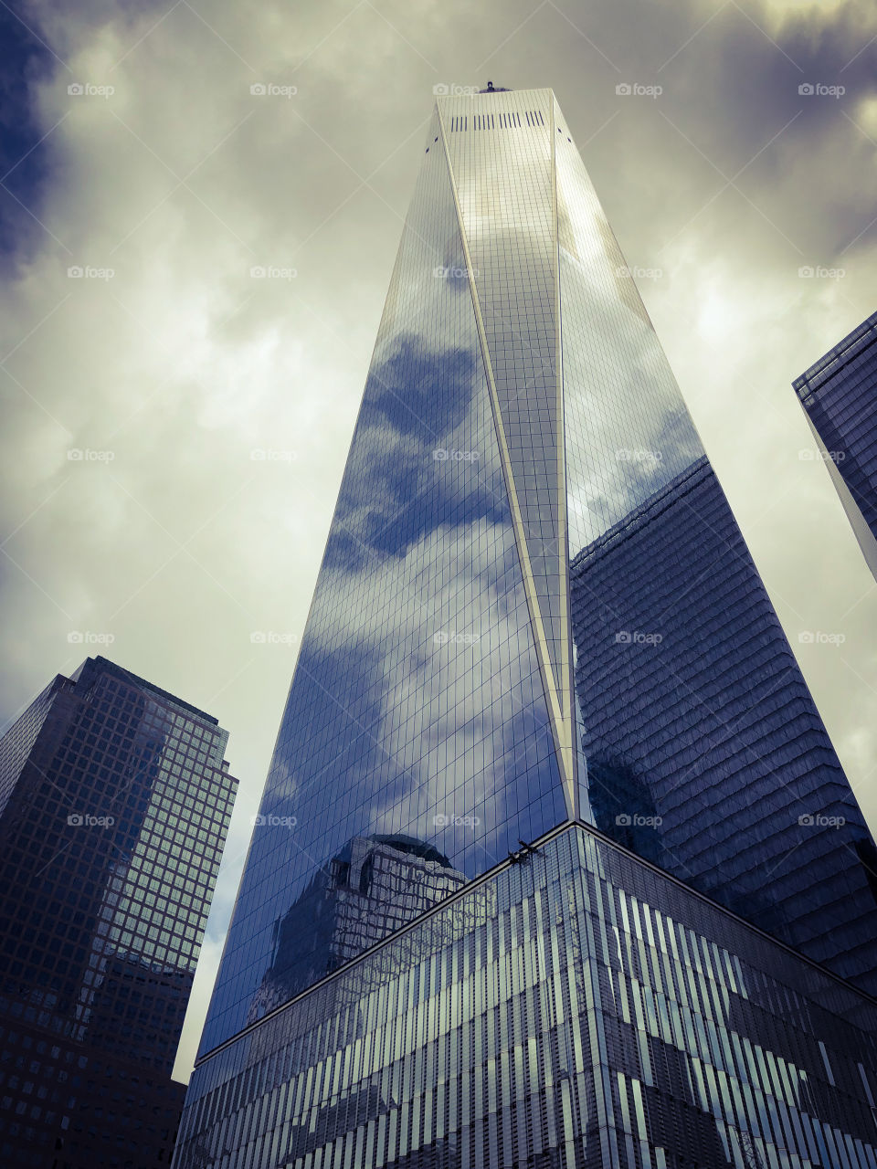One world Center standing tall in autumn 