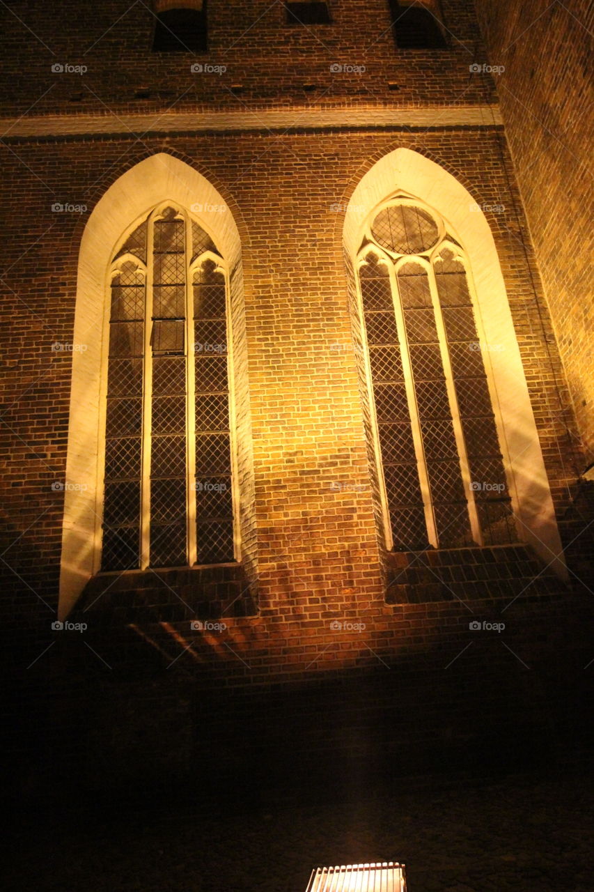 Windows of a church