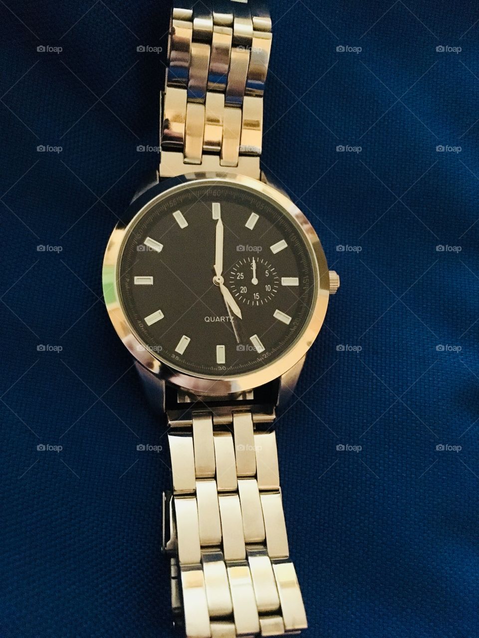 Watch on textile texture