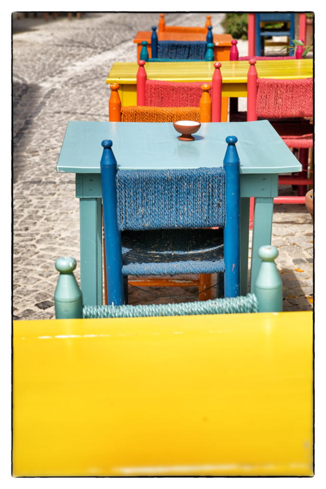 turkey yellow blue table by olb