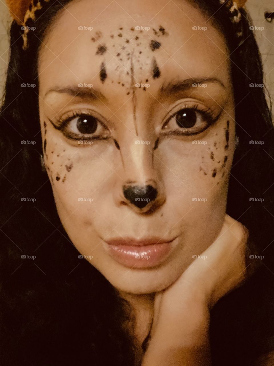 Cheetah, fun face make up 